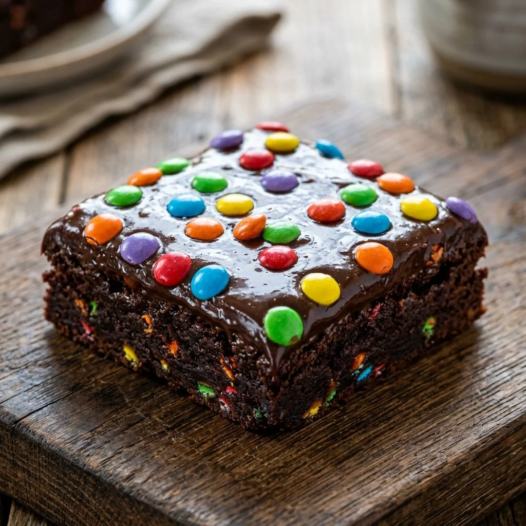 Delicious homemade Cosmic Brownies topped with colorful sprinkles
