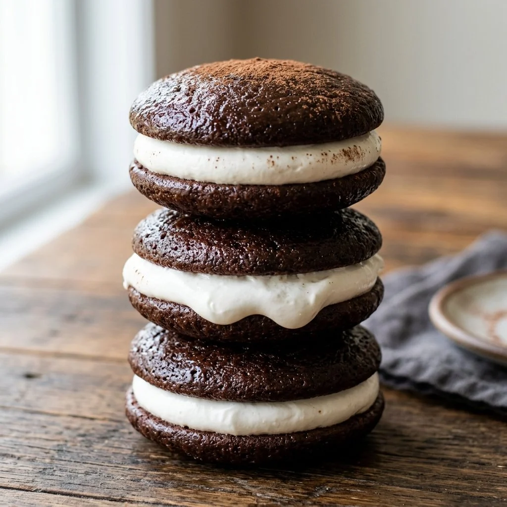 Delicious homemade whoopie pies with various fillings and colorful frosting